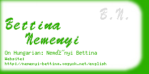 bettina nemenyi business card